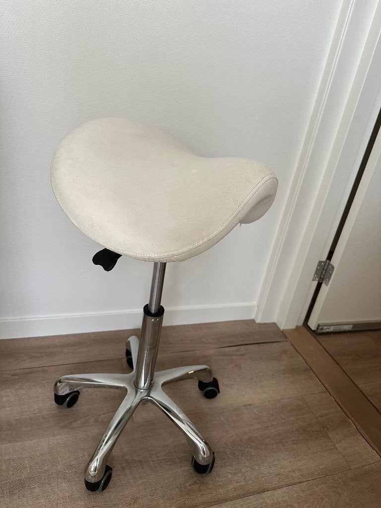 Zadelkruk, Ophalen, Gebruikt, Wit, Bureaukruk