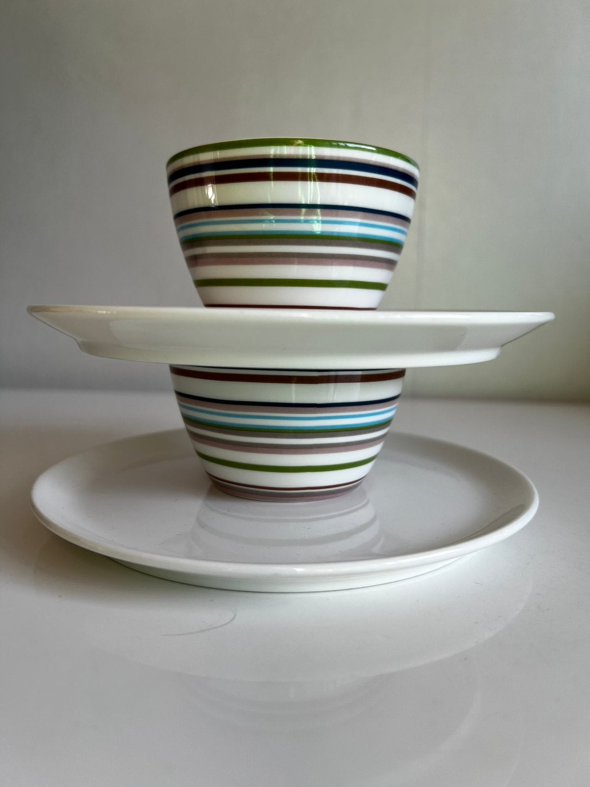 Set 2 Iittala Origo Kom Schotel Lichtblauw Alfredo Häberli, Huis en Inrichting, Ophalen of Verzenden, Zo goed als nieuw, Kom(men)