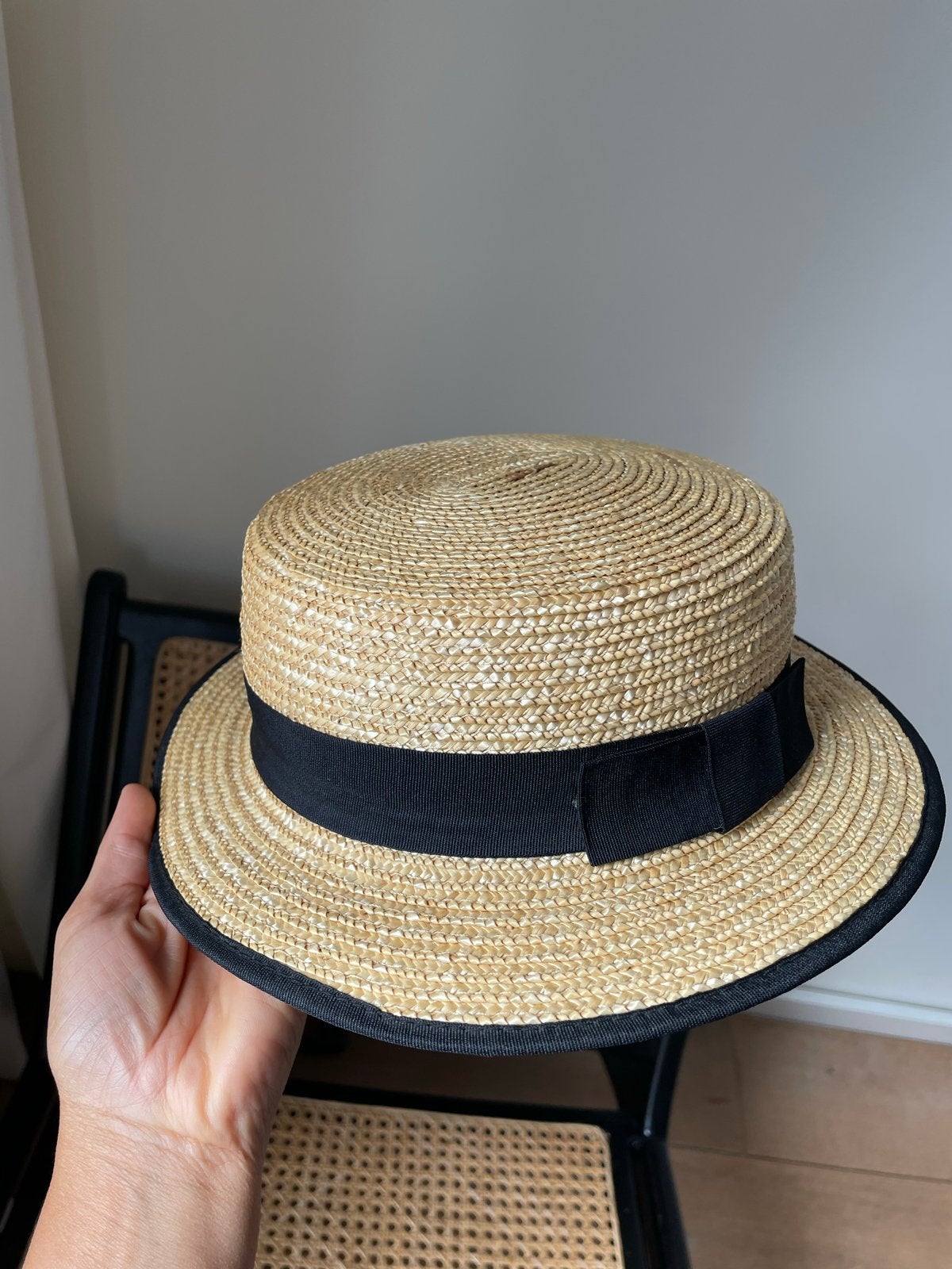 Leuke kinderhoed van stro, maat 53cm, Kinderen en Baby's, Babykleding | Petten en Hoeden, Ophalen of Verzenden, Nieuw, Jongetje of Meisje
