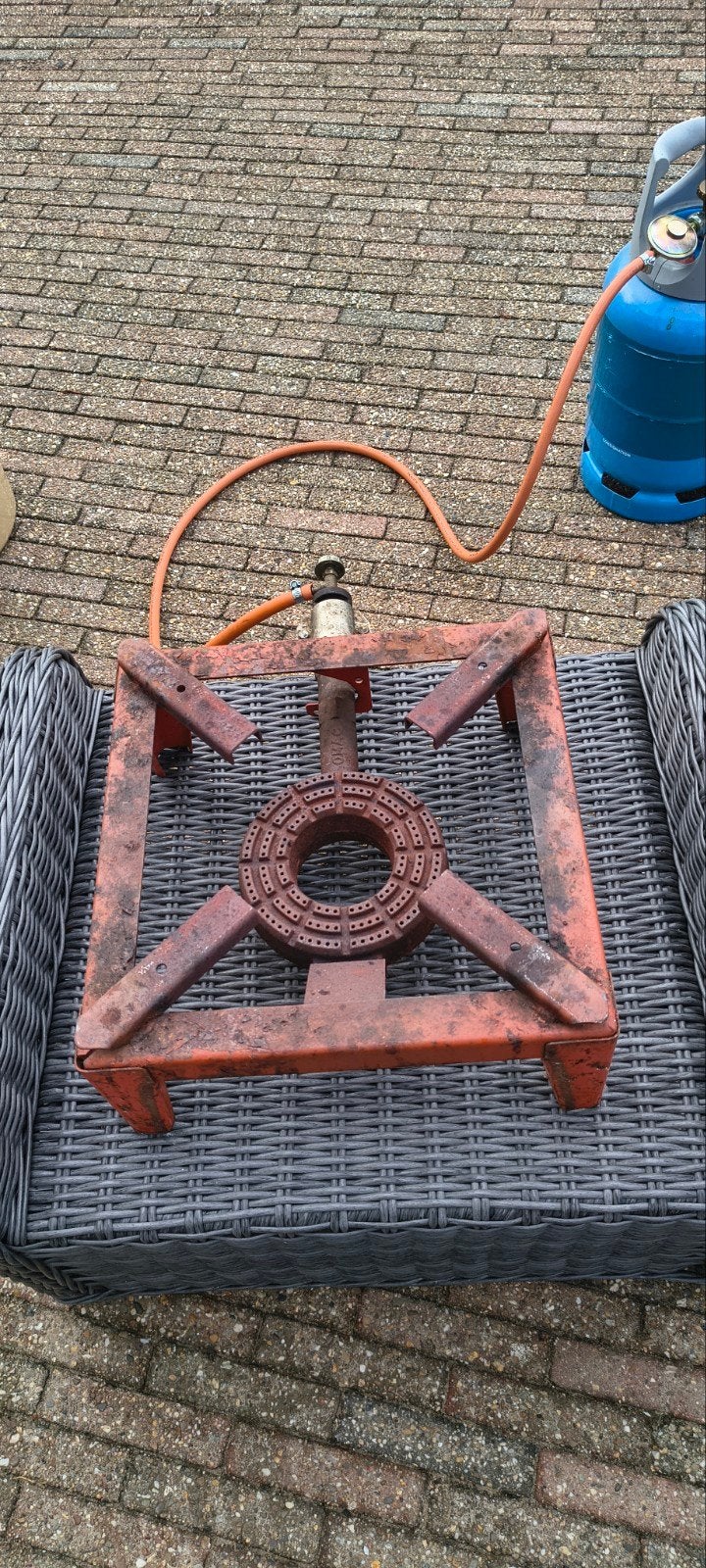 Robuuste gasbrander voor buiten koken of verwarmen, Ophalen of Verzenden, Gebruikt