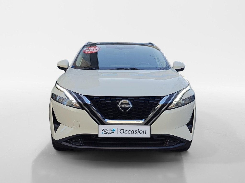 Nissan Qashqai 1.3 MHEV Tekna |AIRCO | 360 CAMERA | PARKEERS, Auto's, Nissan, Gebruikt, 4 cilinders, Leder en Stof, Wit