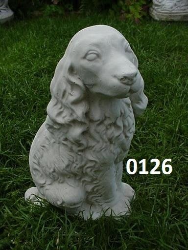 Cocker spaniel. nr 0126, Ophalen, Nieuw, Beton, Dierenbeeld