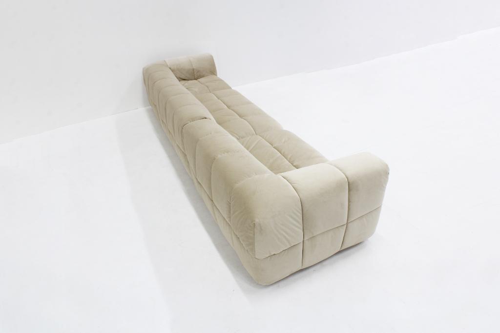Vintage modulaire Arflex Strips sofa velours Cini Boeri, 100 tot 125 cm, Design, 300 cm of meer, Ophalen of Verzenden