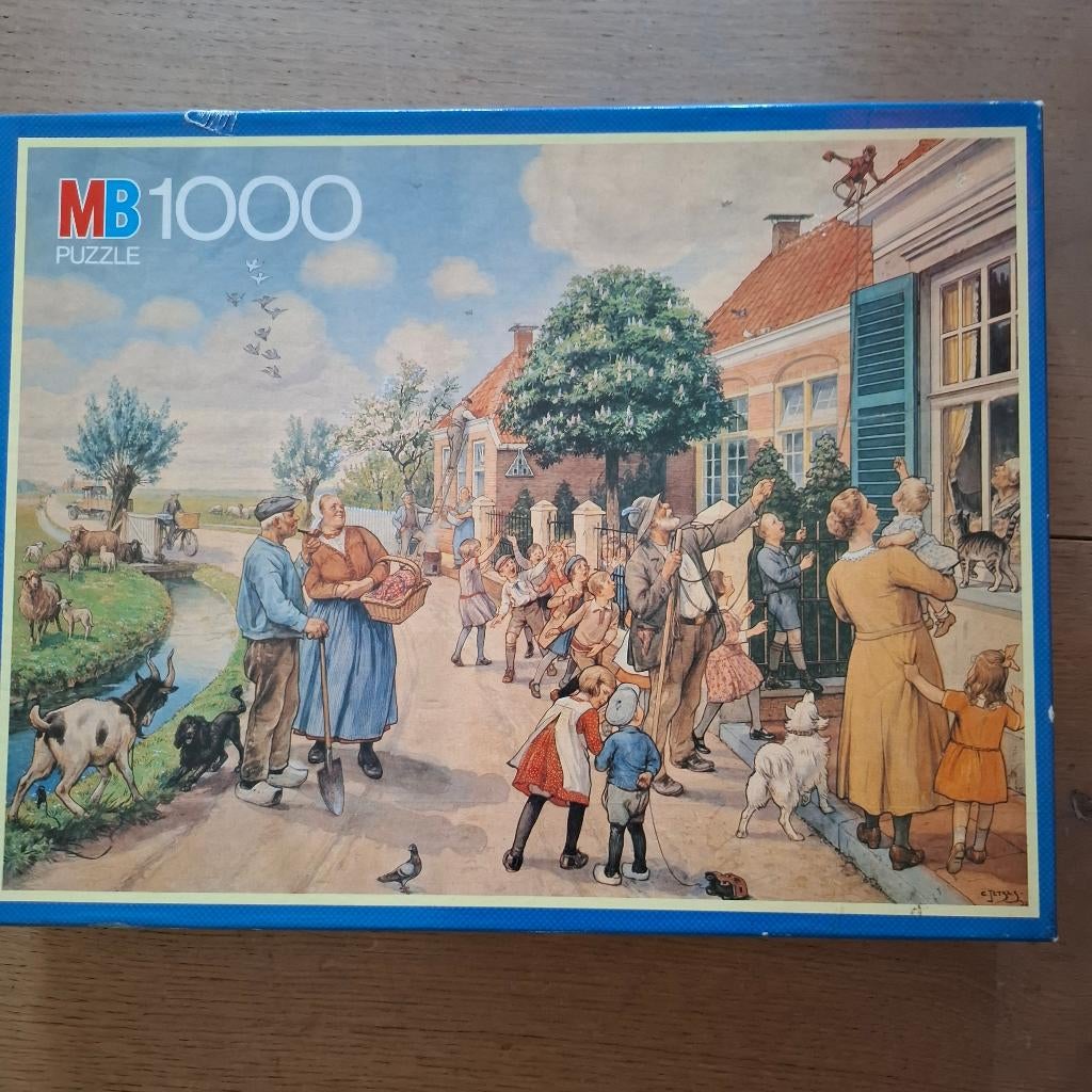 Puzzel cornelis jetses hoogeveens vertelselplaat, Ophalen of Verzenden, 500 t/m 1500 stukjes, Zo goed als nieuw, Legpuzzel