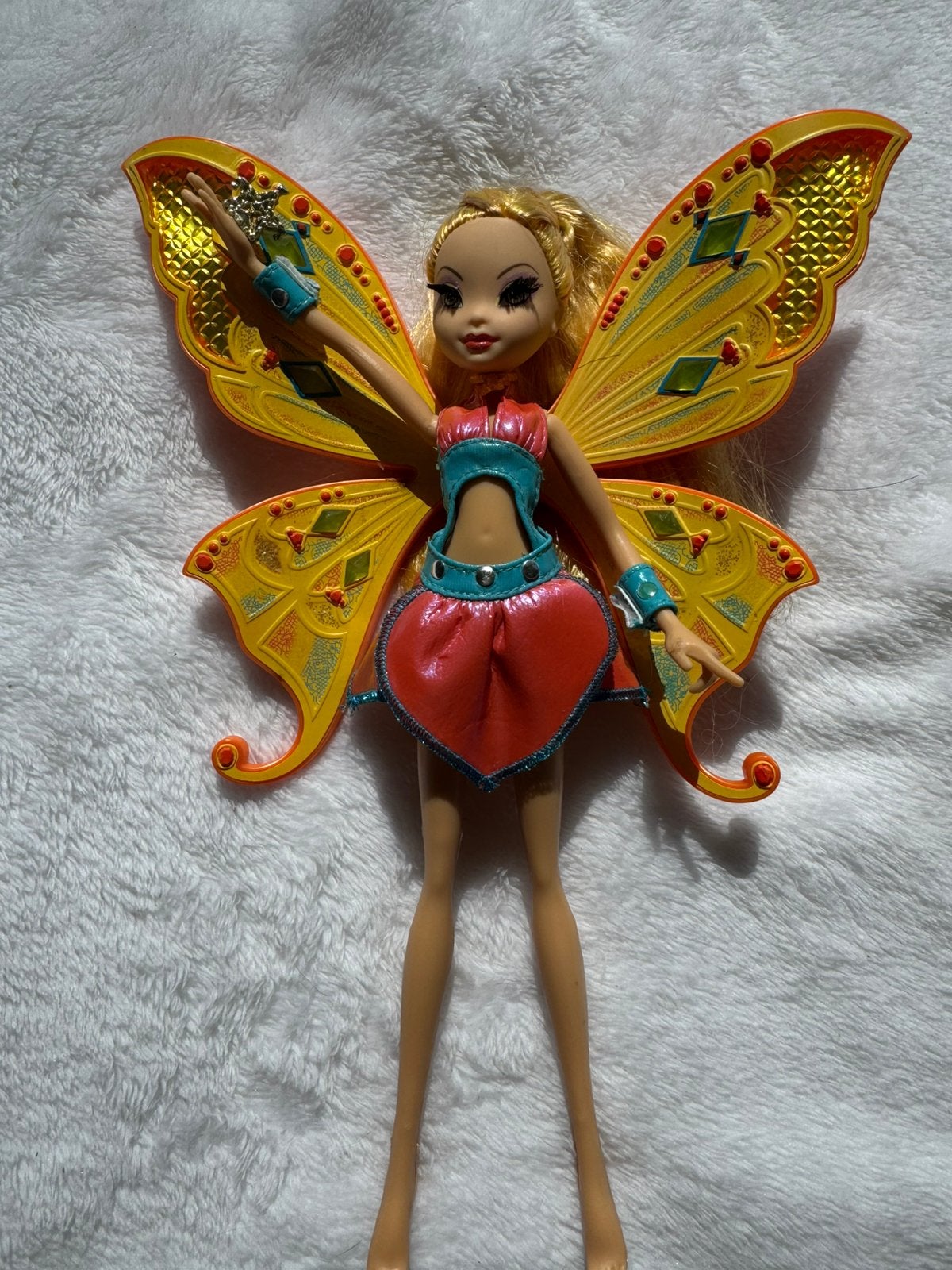 Winx Club Stella Sing n Sparkle Doll, Ophalen of Verzenden, Zo goed als nieuw, Pop