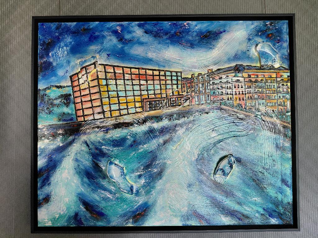 Victoria Amadoz " Tempestad ", Antiek en Kunst, Kunst | Schilderijen | Abstract, Ophalen of Verzenden