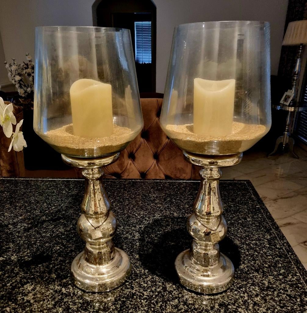 Riviera Maison Bernard Hurricane windlichten, Ophalen of Verzenden, Zo goed als nieuw, Overige materialen, 50 tot 75 cm