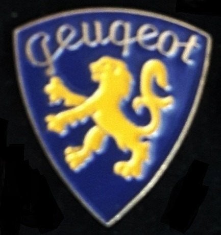 Peugeot schild pin gelakt groot, Verzamelen, Verzenden, Nieuw, Transport, Speldje of Pin