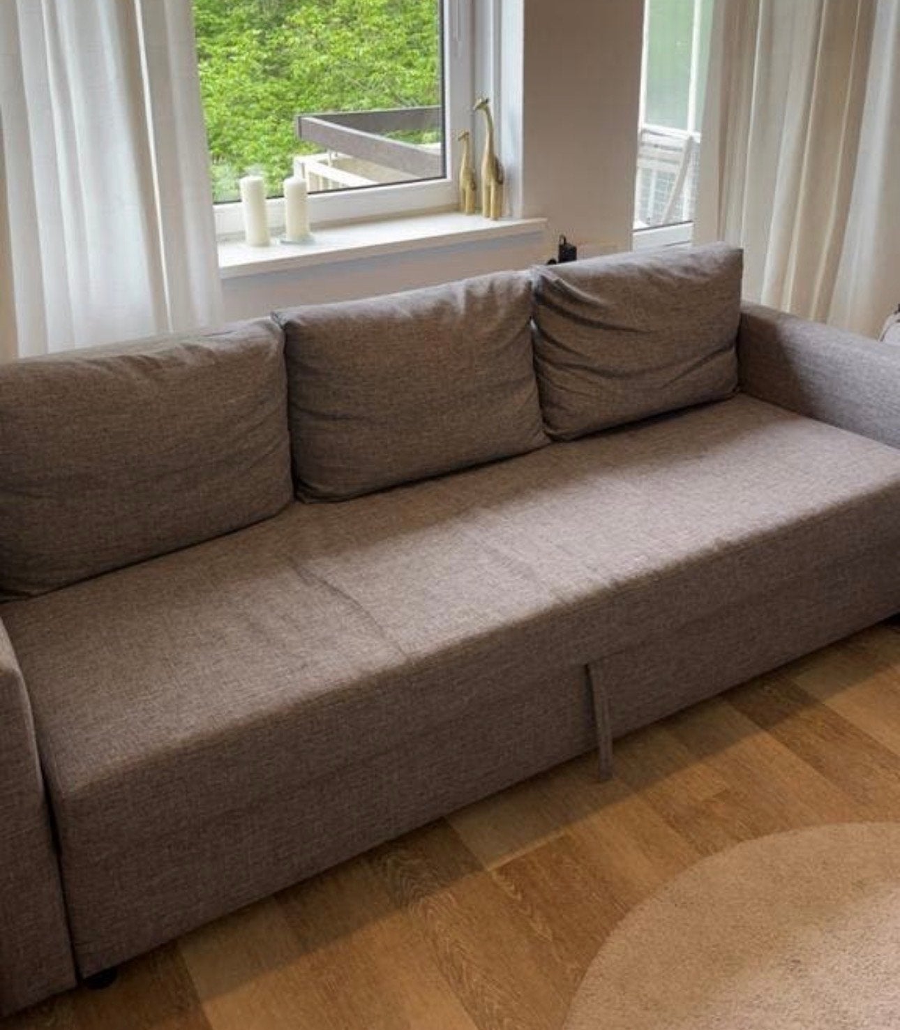 IKEA 3-zits slaapbank met opbergruimte - Z.g.a.n., Huis en Inrichting, Ophalen, Tweepersoons, Zo goed als nieuw, Overige maten