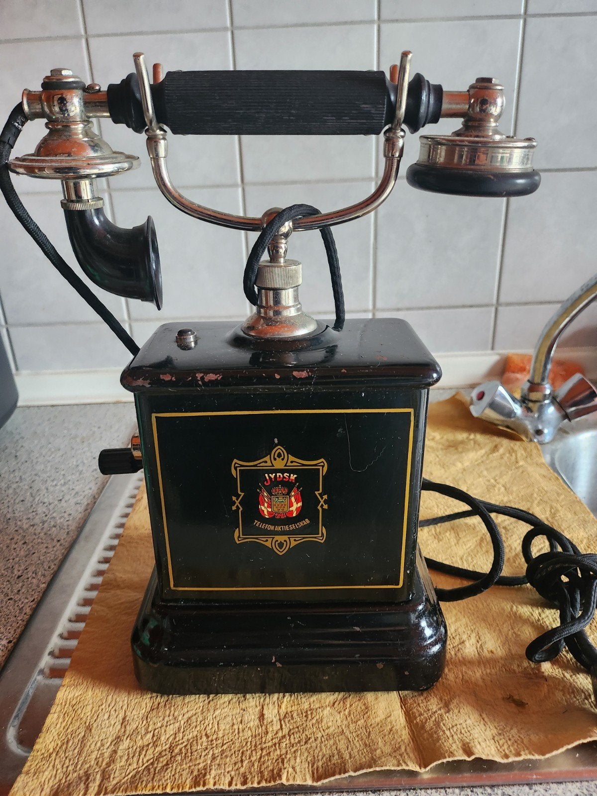 Antieke Jydsk Telefon Aktieselskab Telefoon, Antiek en Kunst, Ophalen of Verzenden