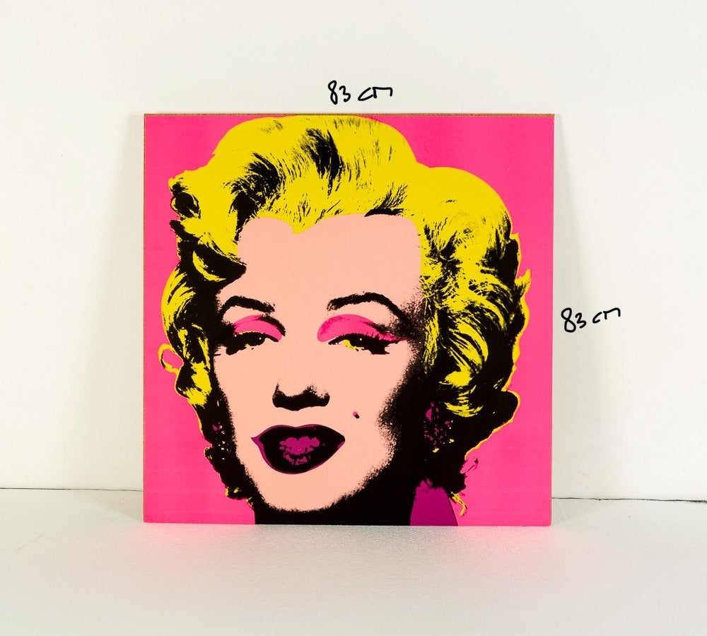 Marilyn Monroe zeefdruk (83  83 cm), naar Andy Warhol, Ophalen, Portret en Figuren, Zeefdruk