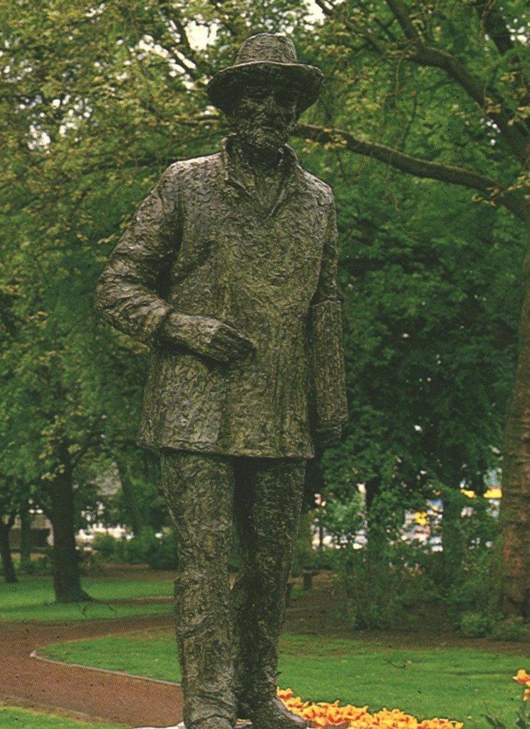 41069 Nuenen 80+ N Br Standbeeld Vincent van Gogh Gelopen, Verzamelen, Ophalen of Verzenden, 1980 tot heden, Gelopen, Noord-Brabant