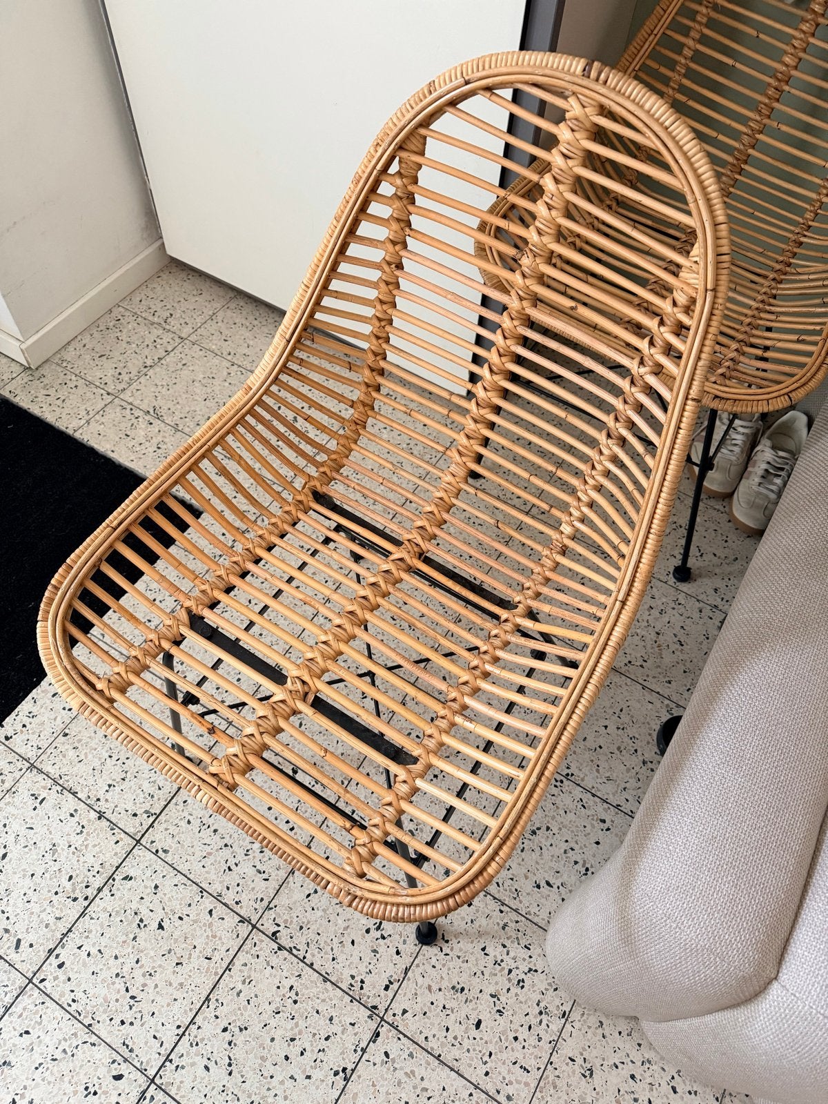 2 rieten stoelen, Ophalen, Gebruikt, Twee, Bruin