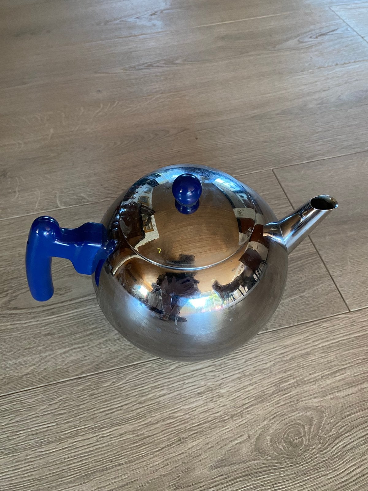 Vintage Bredemeijer theepot -Hilversum-Holland blauw, Ophalen of Verzenden, Gebruikt