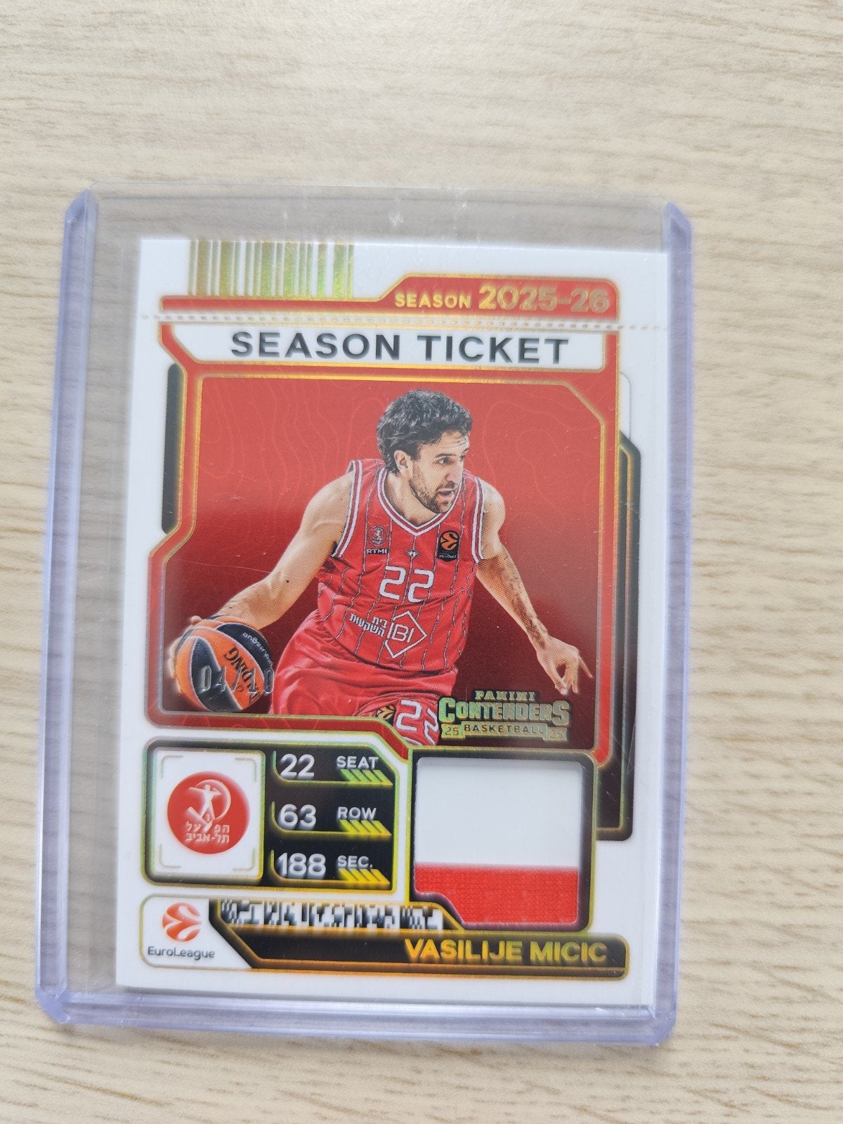 Vasilije Micic Panini Contenders Basketball Kaart 04/10, Ophalen of Verzenden, Zo goed als nieuw, Overige sporten, Spelerskaart