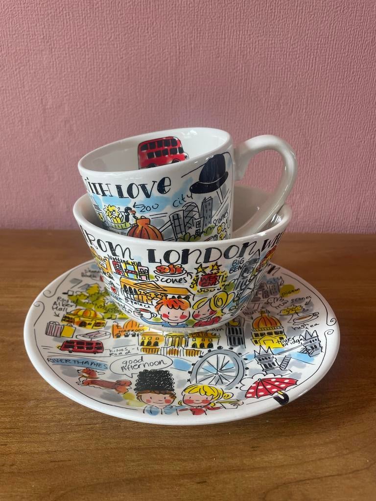 Blond Amsterdam London Servies Set - Gebruikt, Huis en Inrichting, Gebruikt, Blond Amsterdam, Ophalen of Verzenden, Aardewerk