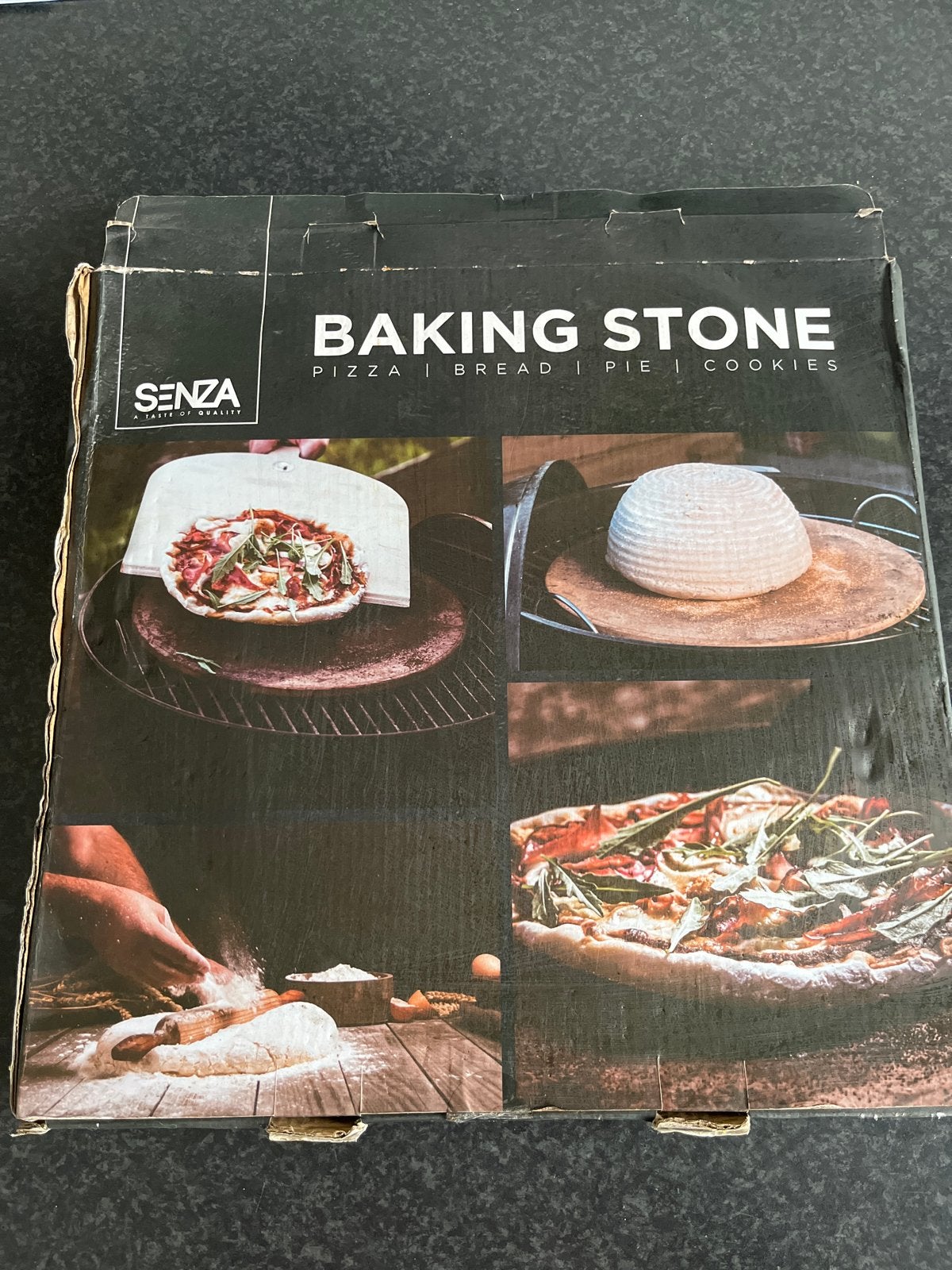 Senza Pizzasteen - Ø30cm - Voor oven en grill, Beige, Ophalen of Verzenden, Steen/keramiek, Overige merken