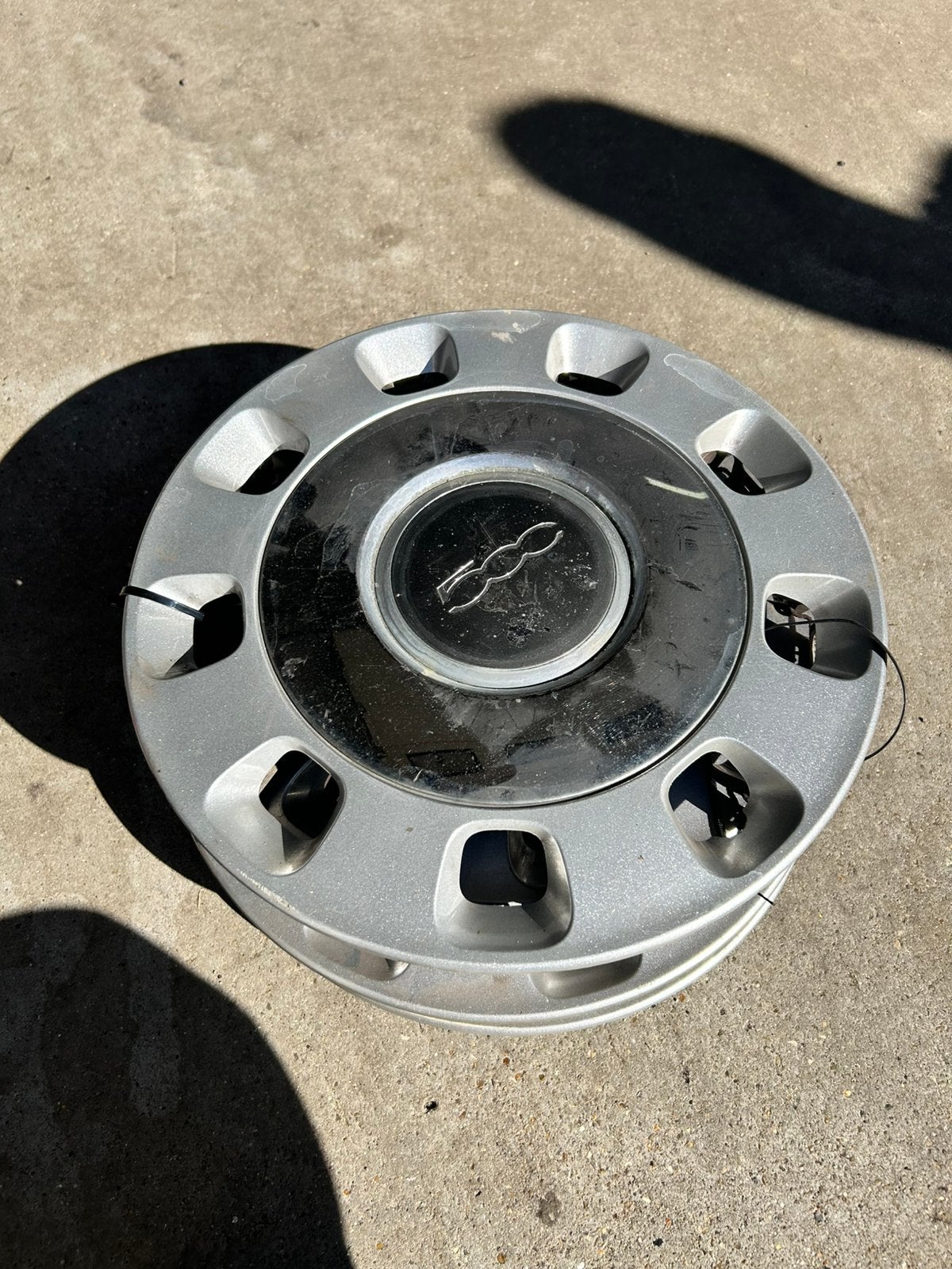 Fiat 500 wieldoppen 4 stuks, Ophalen, Gebruikt