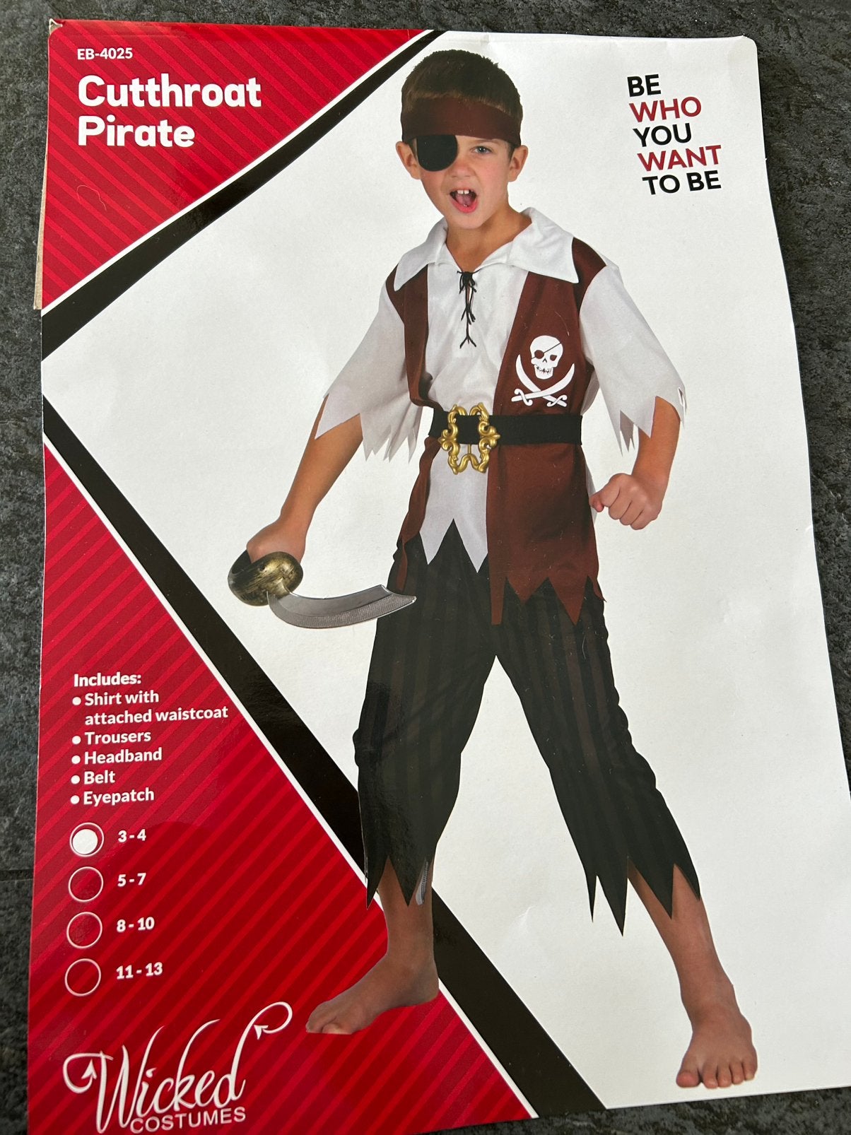 Piraten pak, Ophalen of Verzenden, Zo goed als nieuw, 104 of kleiner, Jongen