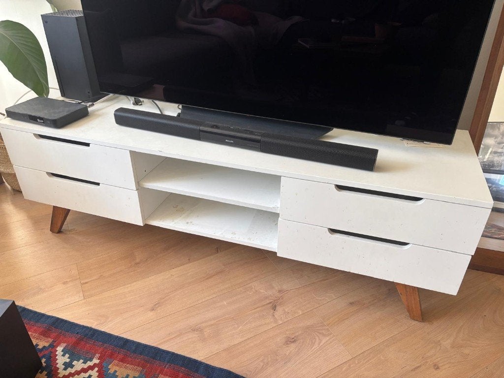 TV Stand, Ophalen, Gebruikt, 100 tot 150 cm, Minder dan 100 cm