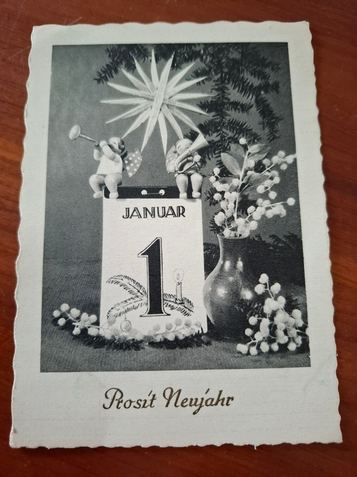 Oudejaarskaart 'Prosit Neujahr', Ophalen of Verzenden, 1960 tot 1980, Gelopen, Feest(dag)