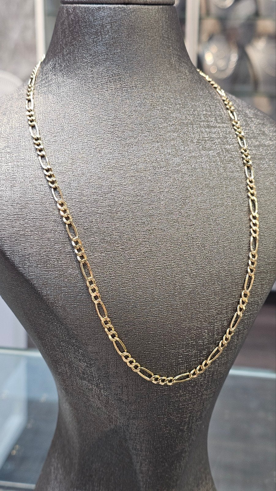 Figaro 14k gouden ketting 6 gram 50cm, Ophalen of Verzenden, Zo goed als nieuw, Goud, Goud