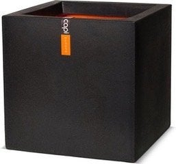 NIEUW! Capi Europe Bloempot Vierkant 50x50 Zwart, Tuin en Terras, Bloembakken en Plantenbakken, Ophalen, Kunststof, Minder dan 60 cm