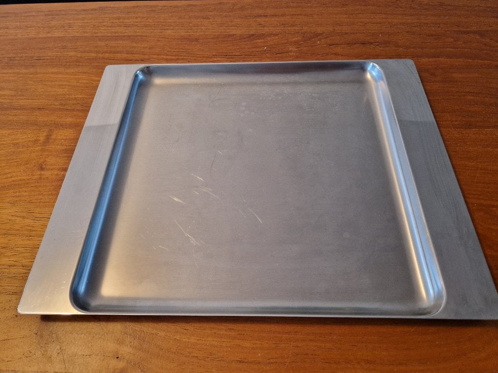Alessi dienblad rechthoekig 37cm x 29.5cm, Gebruikt, Ophalen of Verzenden, Dienblad, Metaal