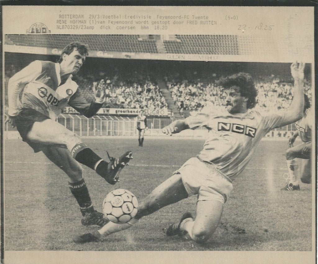 persfoto Dick Coersen 29-03-1987 Feyenoord - FC Twente 5-0, Verzenden, Feyenoord, Poster, Plaatje of Sticker