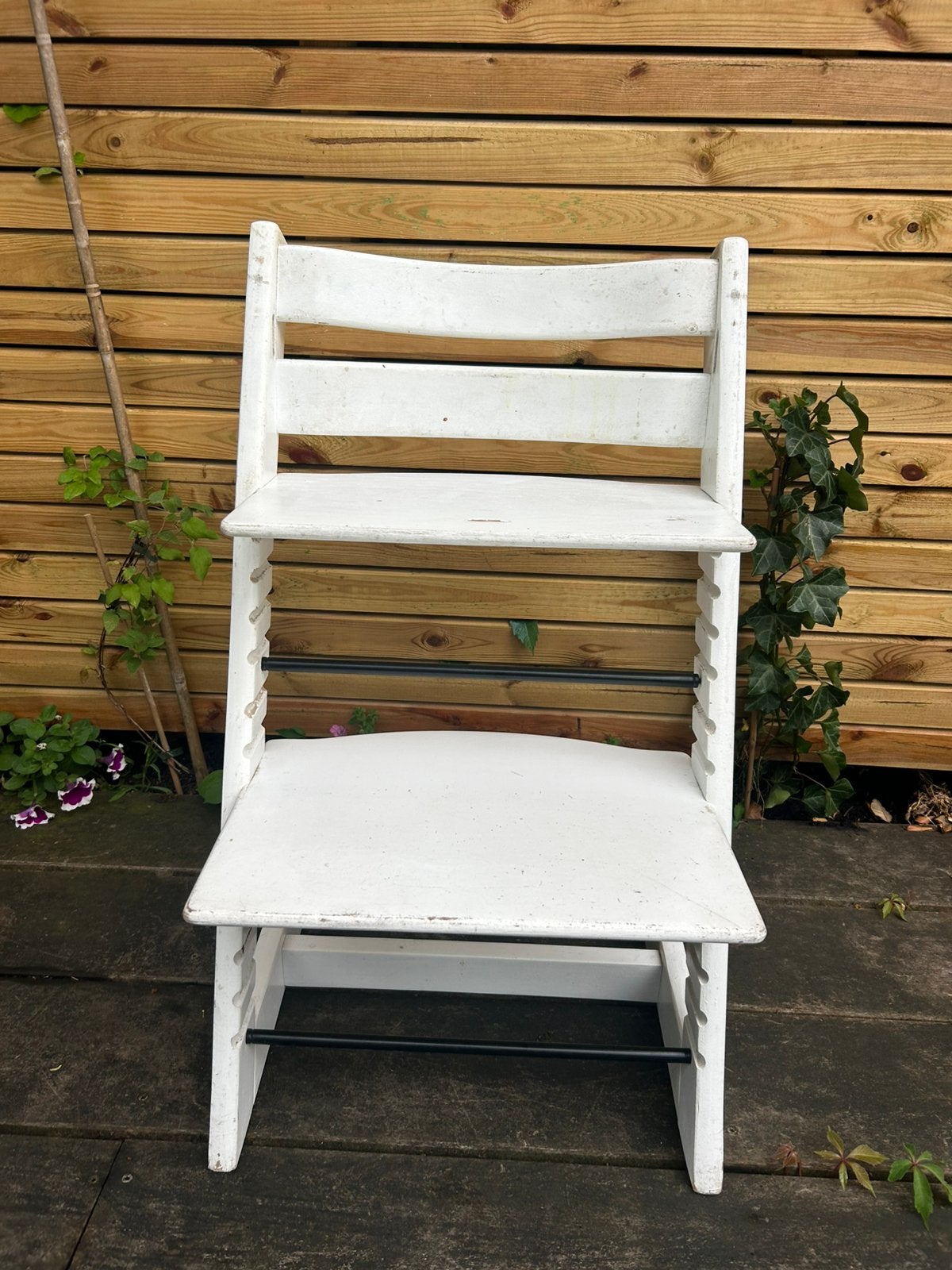 Stokke tripp trapp stoel wit, Ophalen, Gebruikt, Meegroeistoel