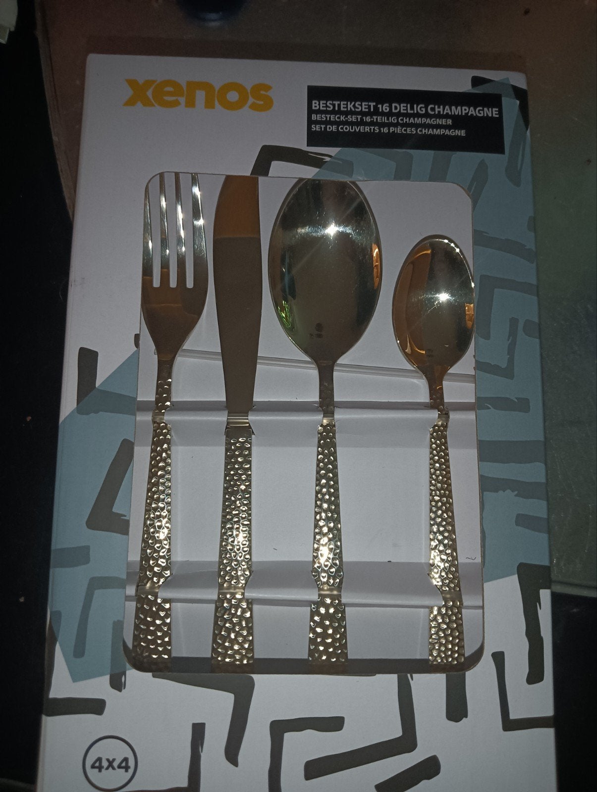 Nieuwe Xenos 16-delige bestekset Champagne, Bestekset, Overige typen, Nieuw, Ophalen of Verzenden