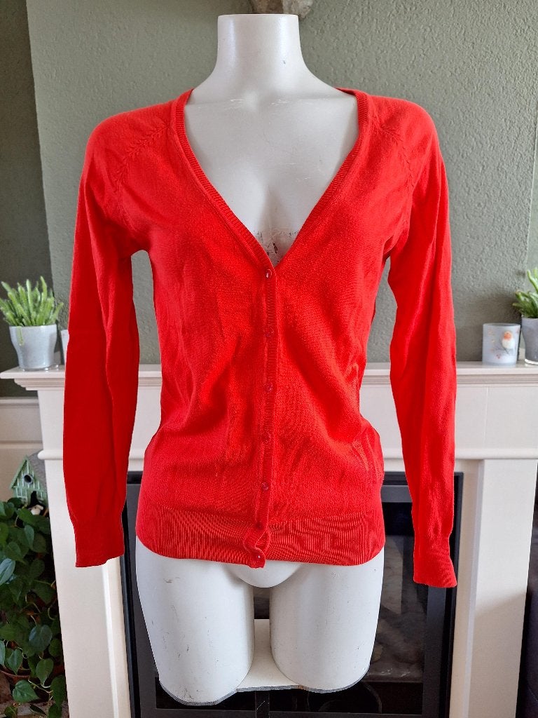 Zara rood nette cardigan vest mt L 42 44, Kleding | Dames, Verzenden, Zara, Maat 42/44 (L), Zo goed als nieuw