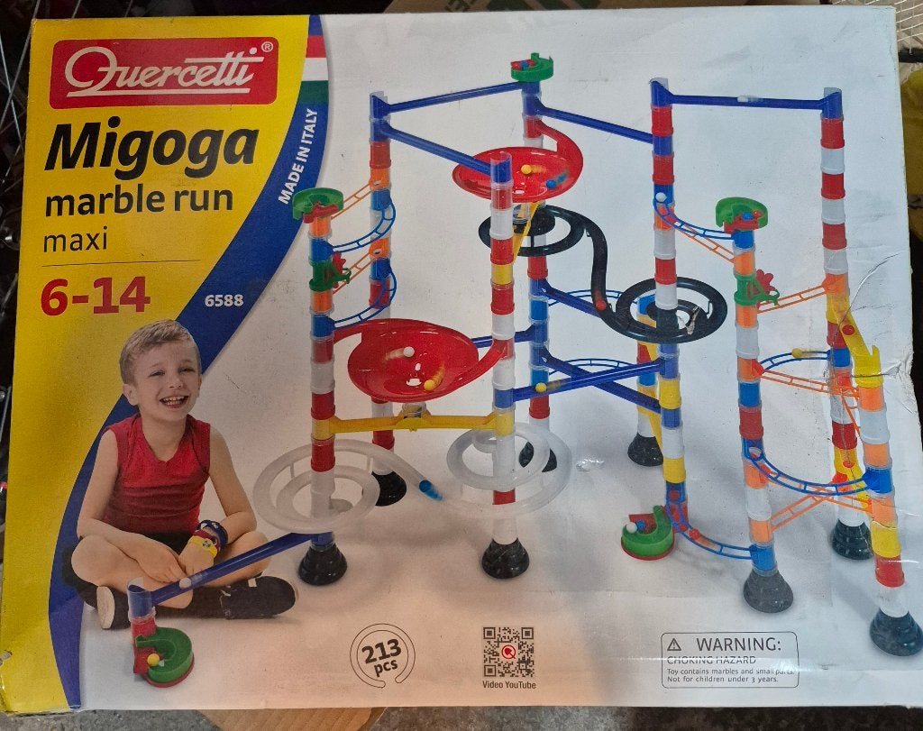 Knikkerbaan Migoga, Ophalen, Gebruikt, Bouwen