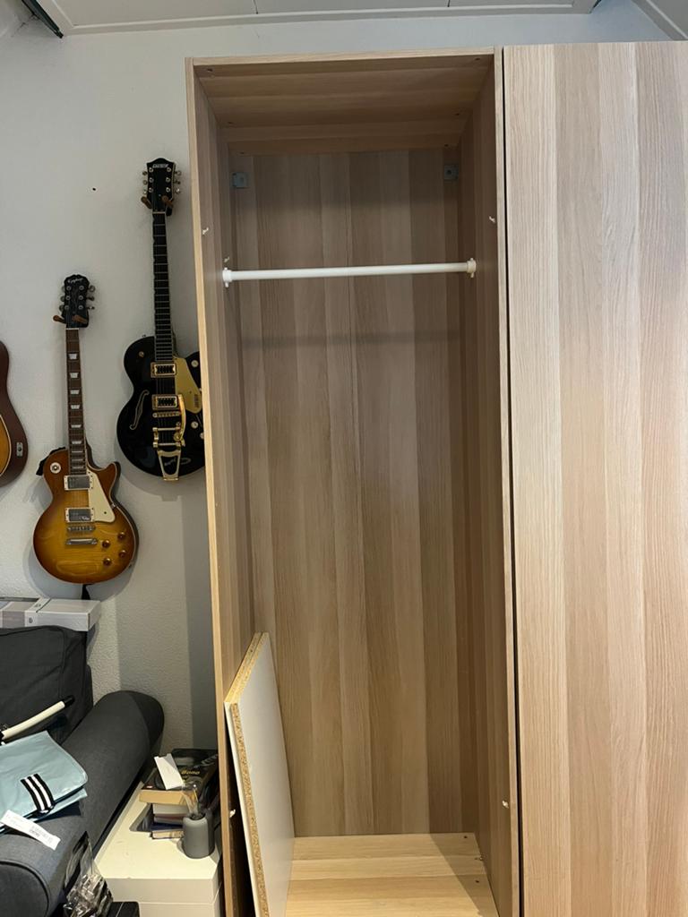 Ikea Pax basiselement 75x58x236 eiken, Ophalen, 200 cm of meer, 50 tot 100 cm, Zo goed als nieuw