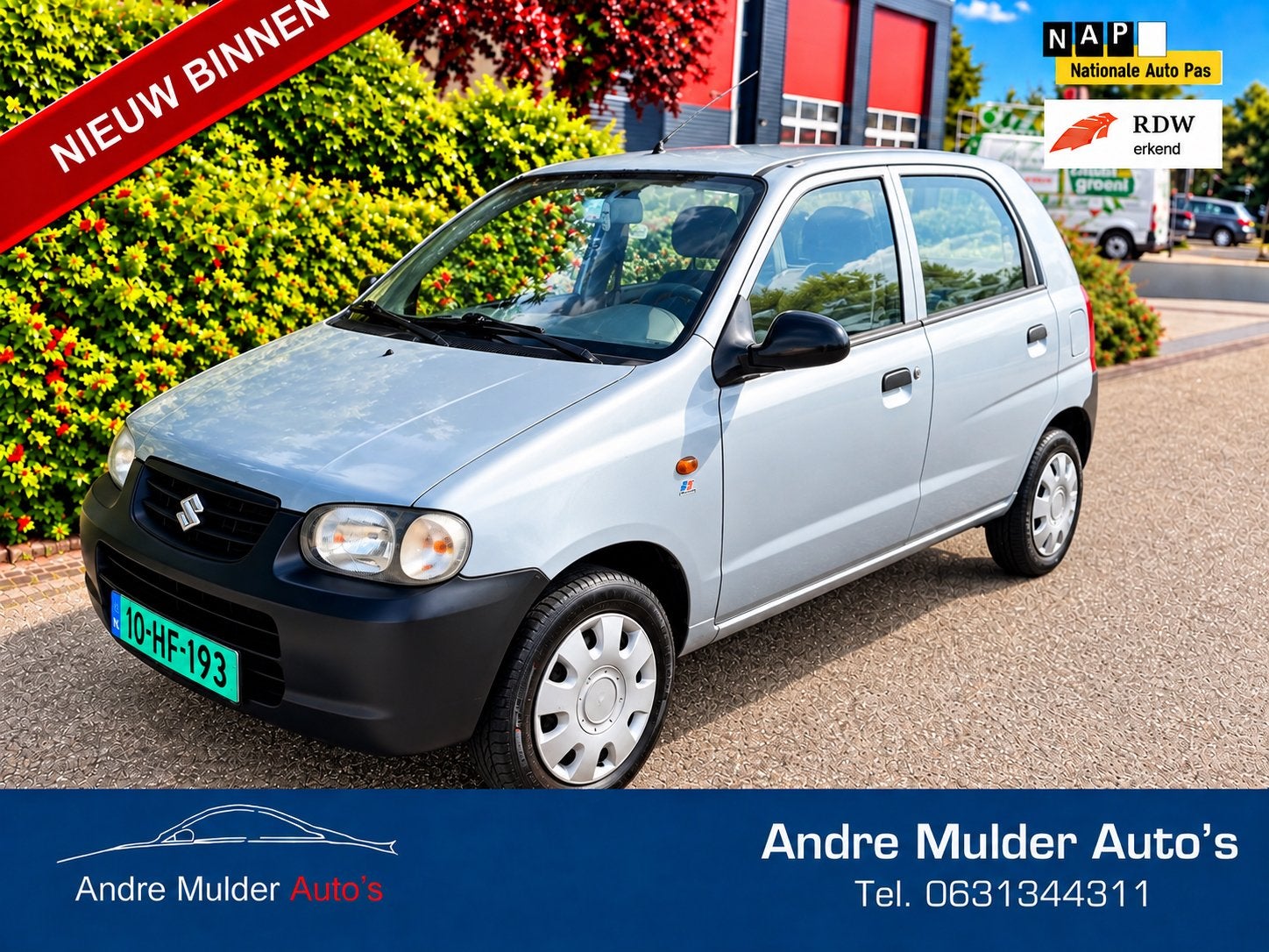 Suzuki Alto 1.1 16V 5d AGS 2004 Grijs koopje Nieuwe Apk, Auto's, Voorwielaandrijving, 750 kg, 4 cilinders, 4 stoelen