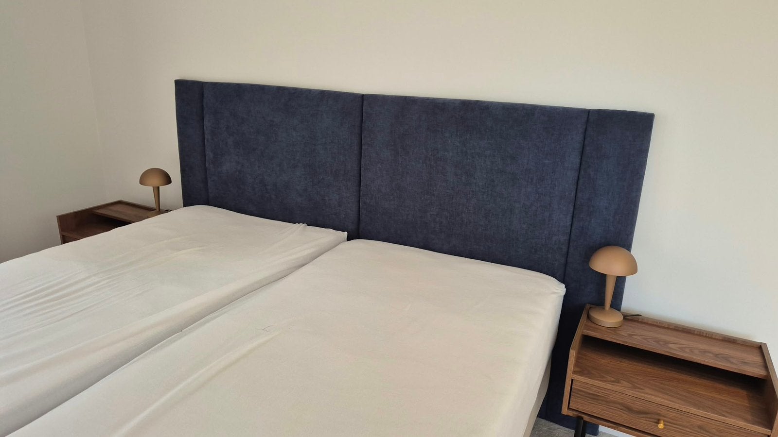 Hoofdbord, Huis en Inrichting, Slaapkamer | Bedden, Ophalen, Blauw, 210 cm, 180 cm
