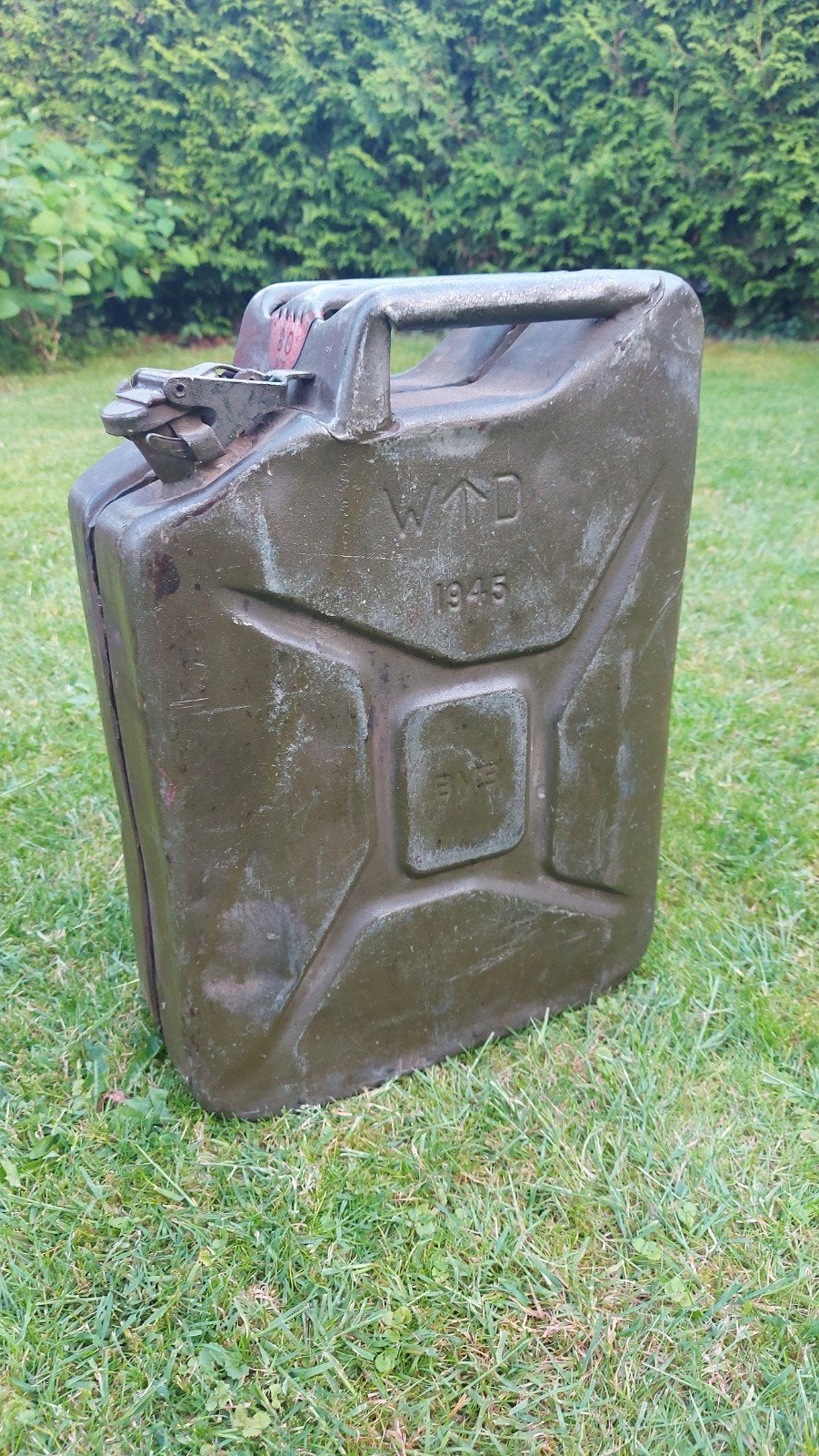 WW2 Jerrycan Engels - 1945 war department, Verzamelen, Militaria | Tweede Wereldoorlog, Landmacht, Engeland, Ophalen of Verzenden