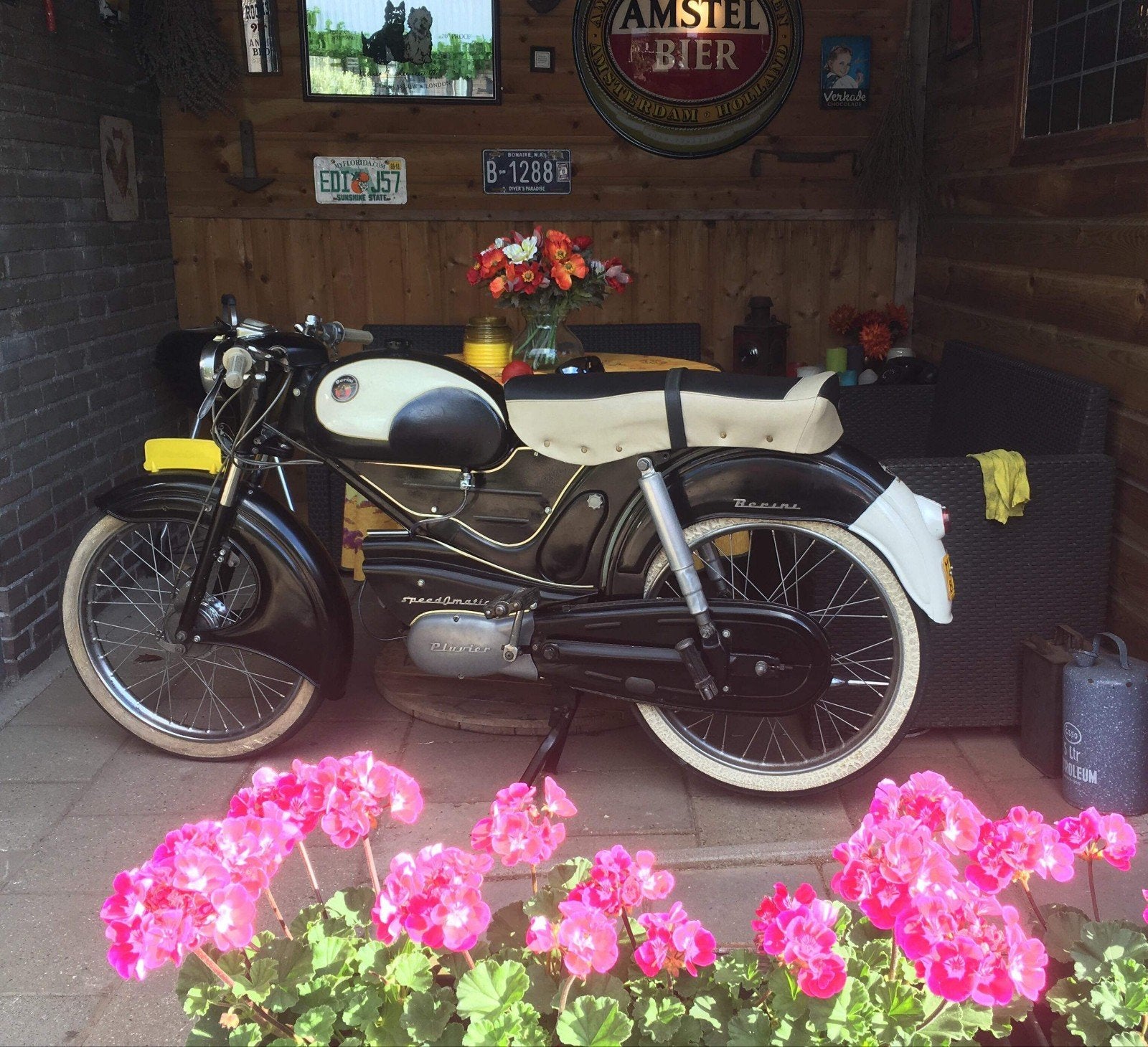 Oldtimer Berini brommer handgeschakeld 2 versnellingen, Fietsen en Brommers, Brommers | Oldtimers, Ophalen, 2 versnellingen, Overige merken