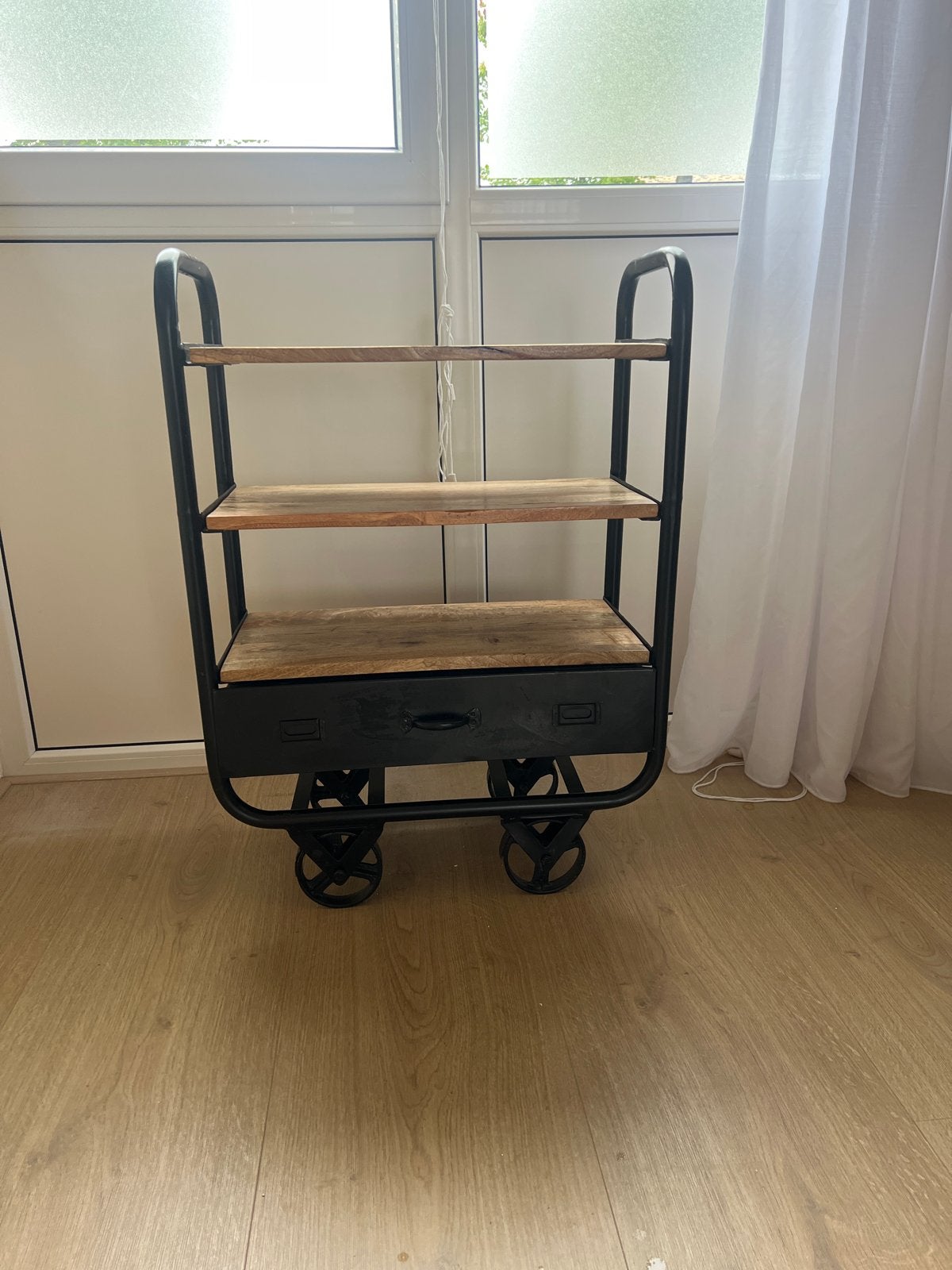 Mooie industriële trolly, Ophalen, Metaal, Industrieel, Gebruikt