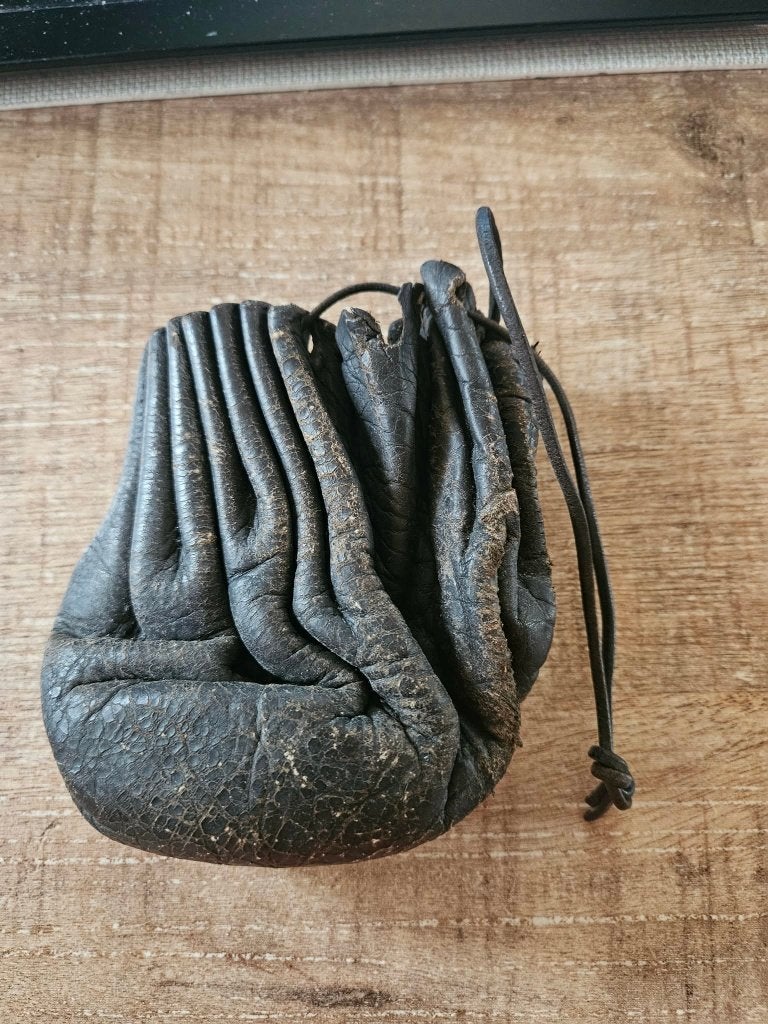 Portemonee, Ophalen of Verzenden, Gebruikt, Zwart, Leer