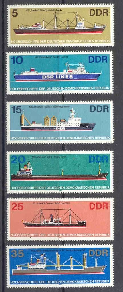 ddr 1982 pf mi 2709 - 2714 schepen boten, Verzenden, DDR, Postfris