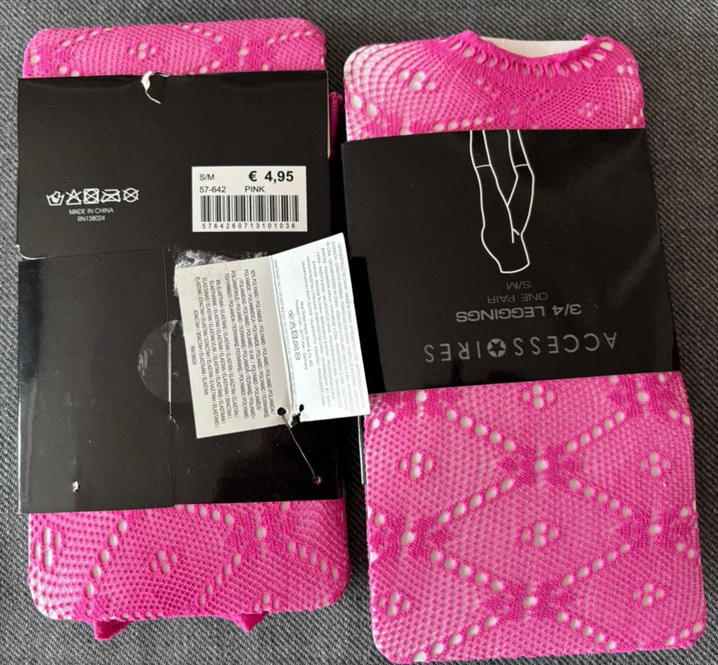 Leggings 3/4 roze met ajour effect, twee paar, Kleding | Dames, Leggings, Maillots en Panty's, Ophalen of Verzenden, Zo goed als nieuw