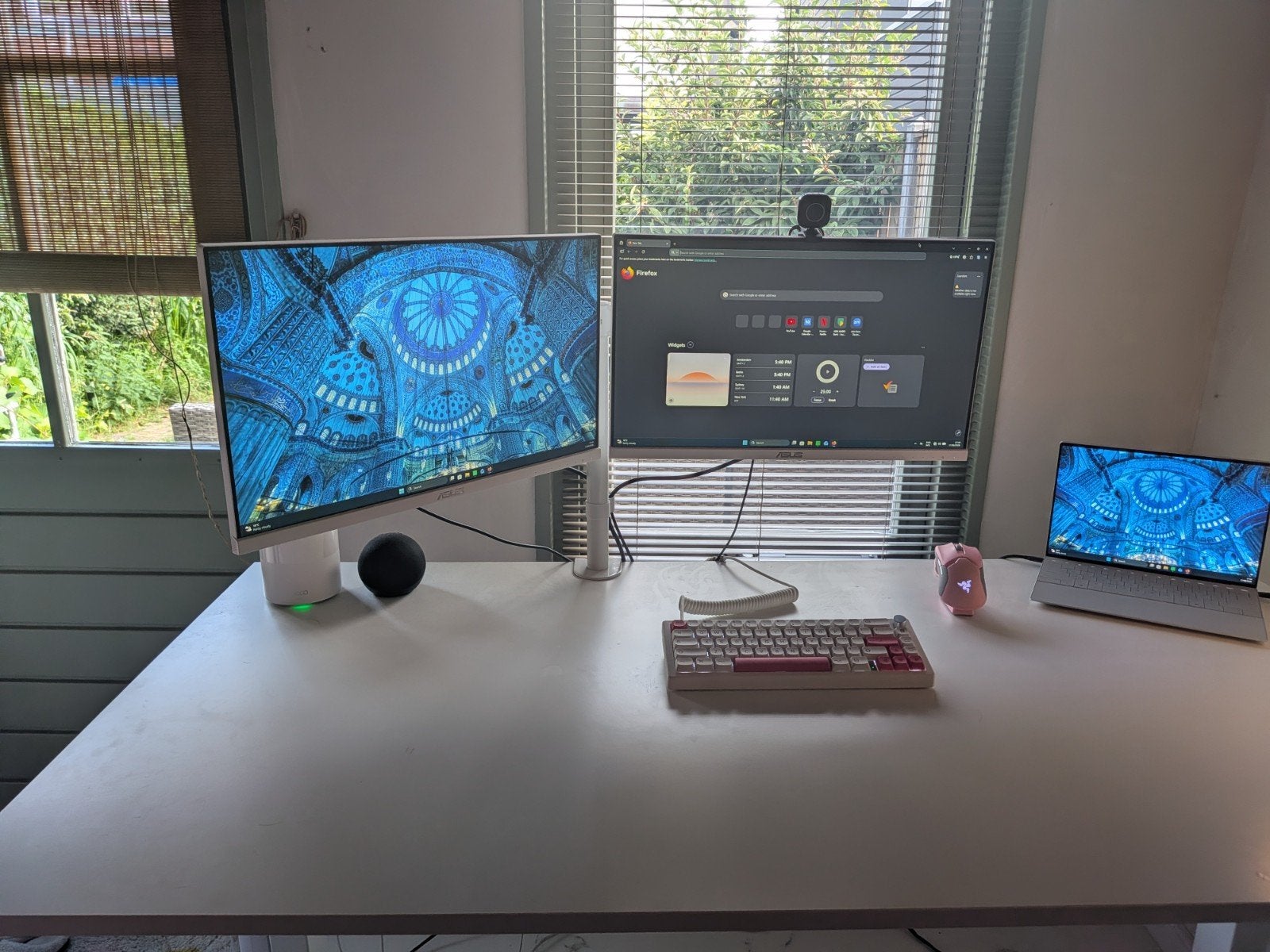 ASUS Dual 2x ASUS VY249HF-W 24” 100Hz IPS + BONTEC arm, Computers en Software, Monitoren, IPS, Full HD, Zo goed als nieuw, 60 Hz of minder
