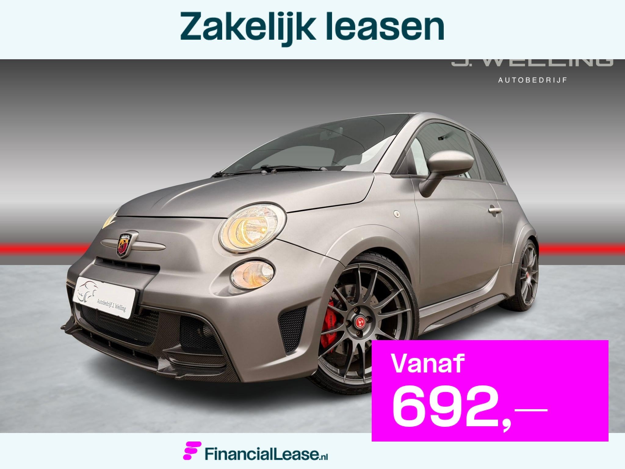 Fiat 500 1.4 T-Jet Abarth Biposto uniek!, Voorwielaandrijving, Gebruikt, Bedrijf, Handgeschakeld