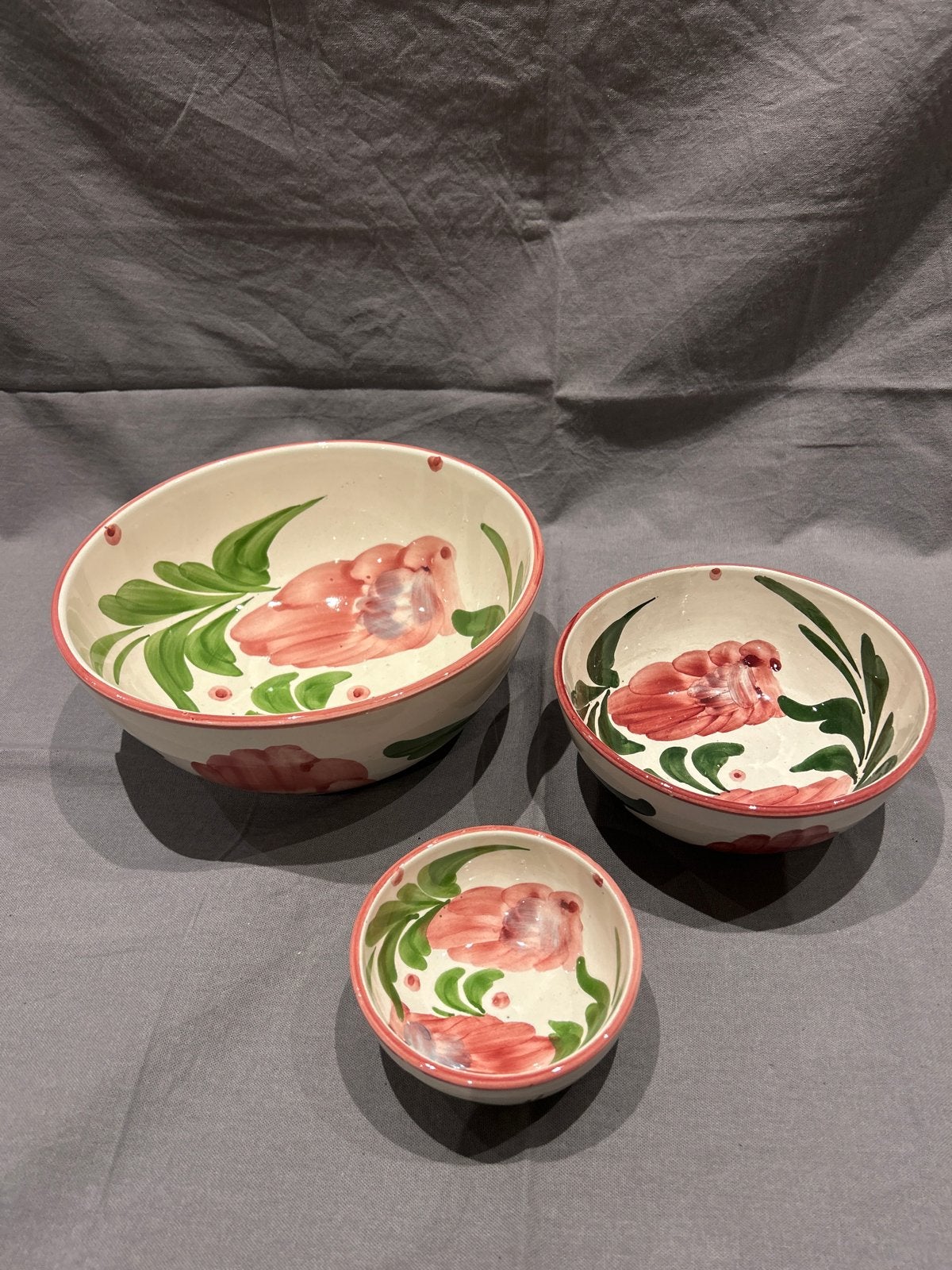 Set van 3 handgeschilderde Spaanse aardewerken schalen, Ophalen of Verzenden