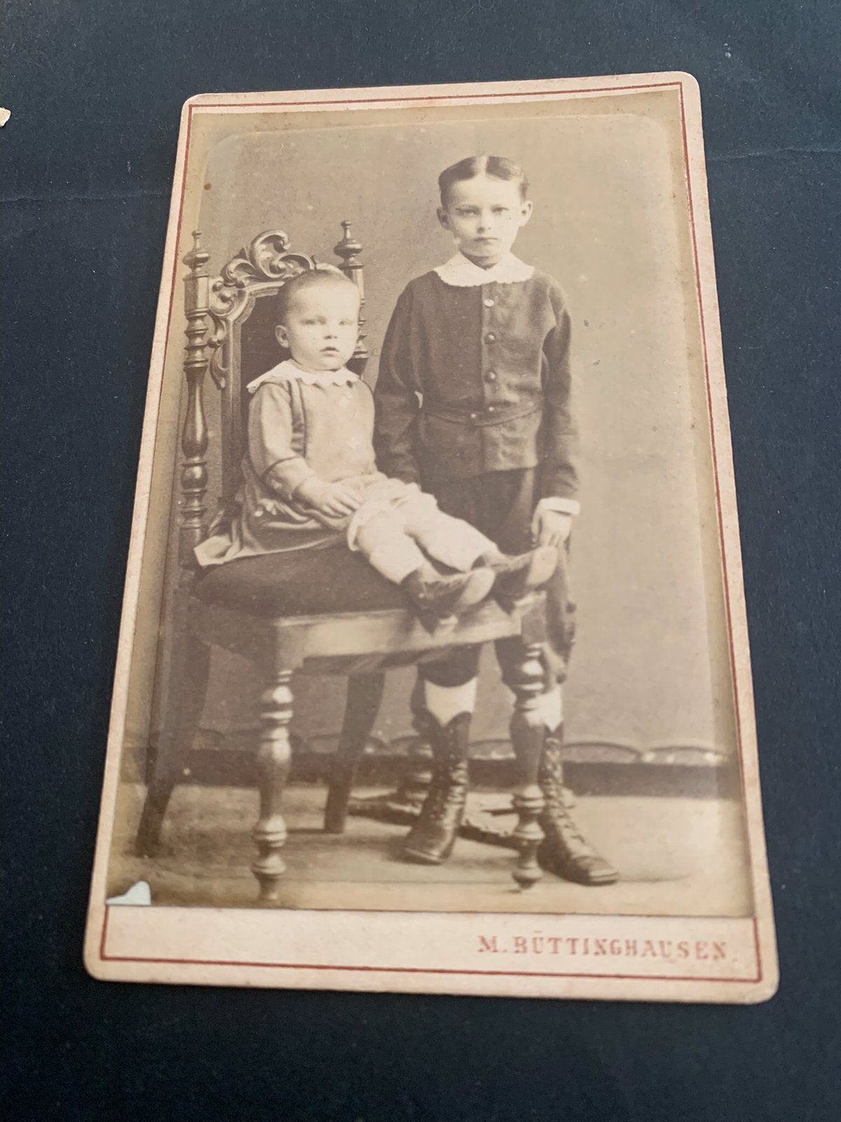 cdv carte de visite M Büttinghausen Amsterdam Utrecht namen, Verzamelen, Foto's en Prenten, Verzenden, Foto, Zo goed als nieuw