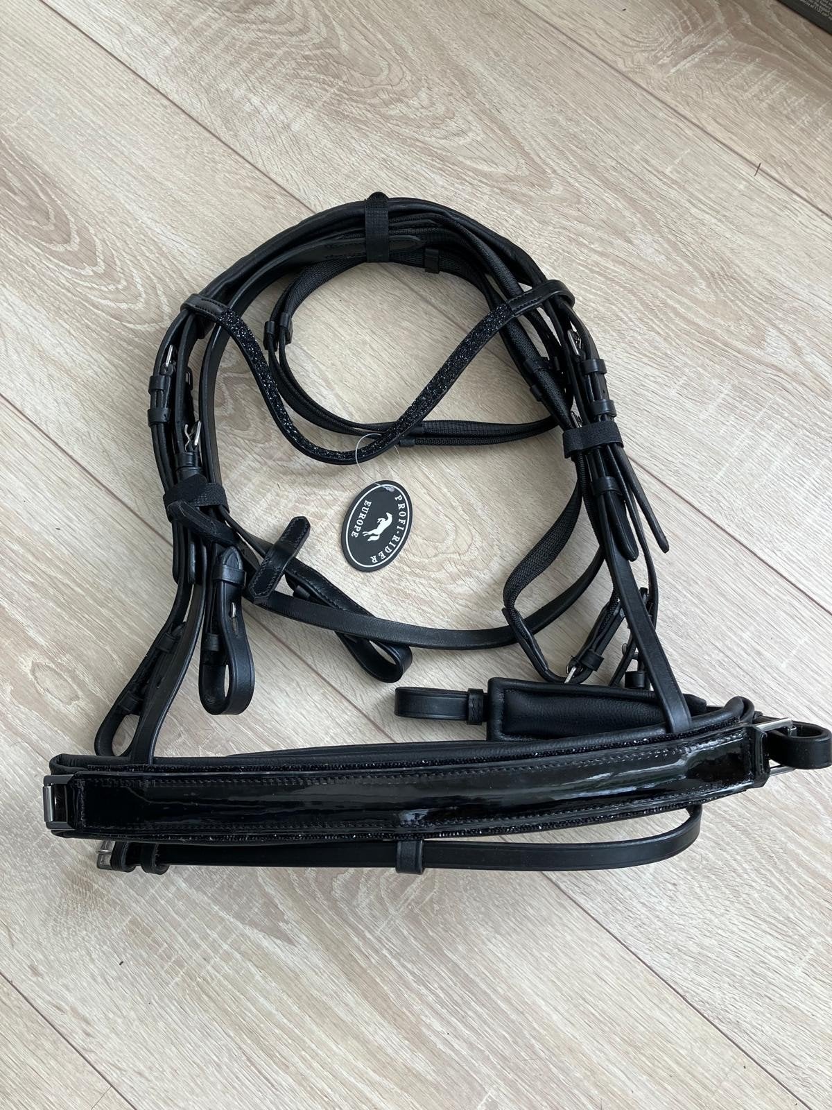 Nwe Profi-Rider hoofdstel met lak neusriem, maat pony, Ophalen of Verzenden, Nieuw