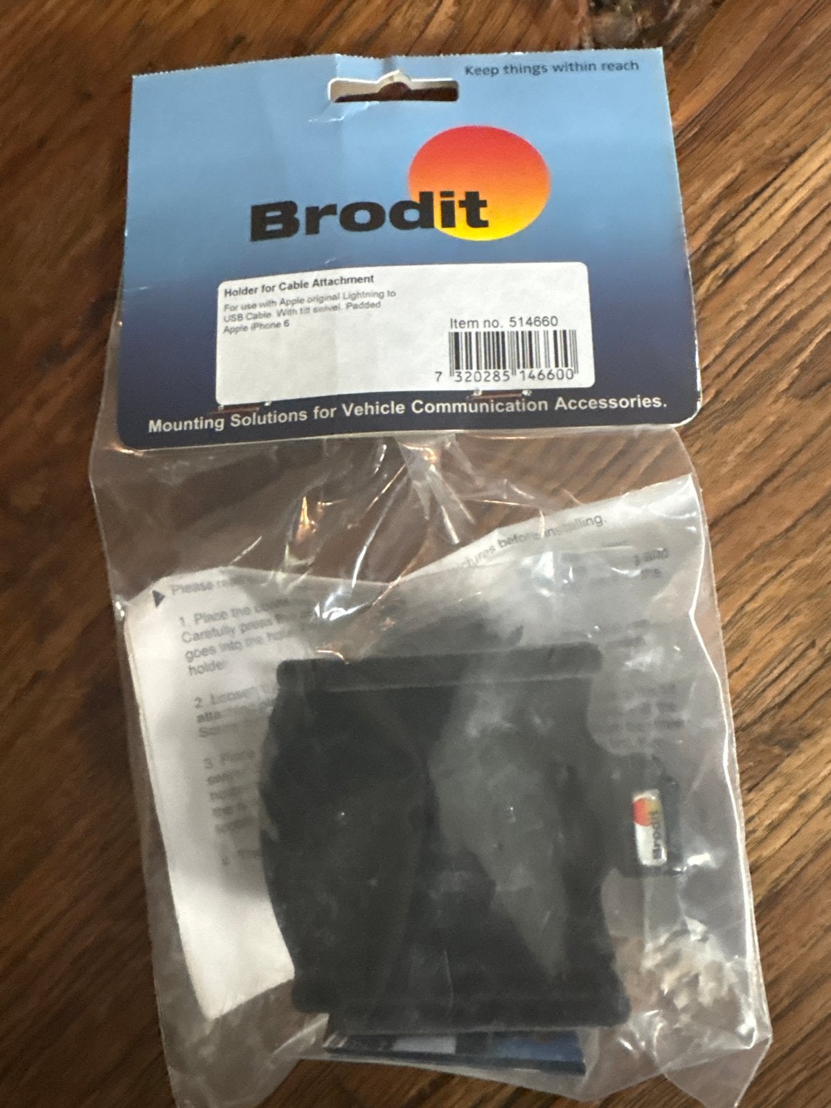 Brodit houder voor kabelbevestiging iPhone 6, Ophalen of Verzenden, Nieuw