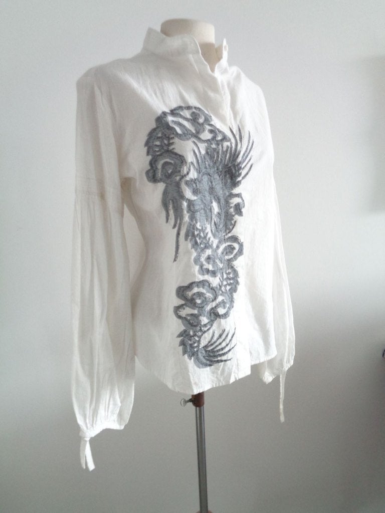 Yojapan designer blouse zacht katoen maat 3 (M/L) Nieuw, Kleding | Dames, Verzenden, Nieuw, Maat 38/40 (M), Wit