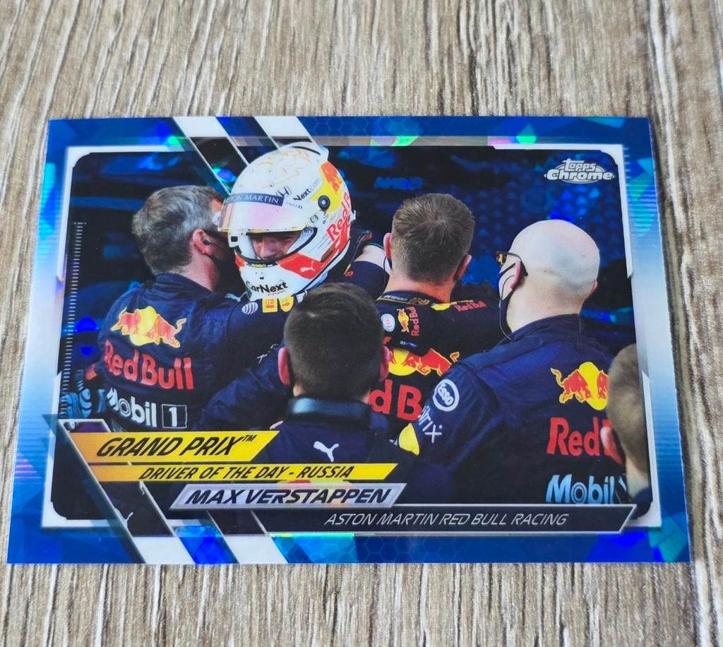 TE KOOP: Topps Chrome 2021 | Blue Refractor | Verstappen, Verzamelen, Automerken, Motoren en Formule 1, Ophalen of Verzenden, Nieuw